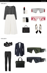 Occhiali da sole shield piatti presentati in outfit moderni in stile lookbook trendy