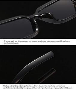 Detail view of silicone nose pads and ergonomic temples of marble pattern sunglasses