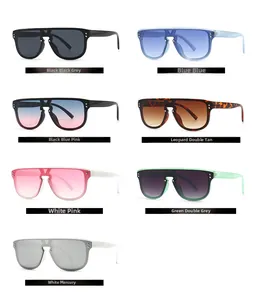 Detailed grid view showing various color options for large frame rivet sunglasses