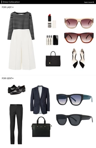 Fashionable retro cat-eye sunglasses presented as part of a modern outfit coordination