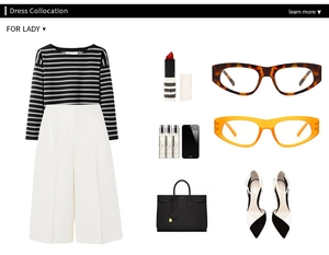 Mode-Lookbook mit Retro-Blaulichtfilter-Brillen und stilvollem Damen-Outfit-Set