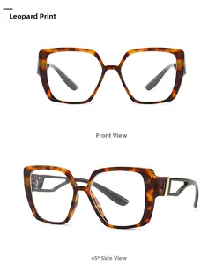 Detailed front and side views of vintage tortoiseshell cat-eye anti-blue light glasses