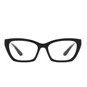 Classic black cat-eye computer glasses with blue light blocking lenses in a modern retro style