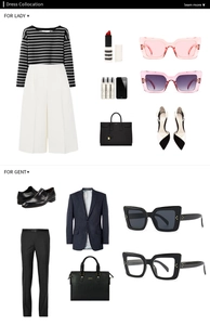 Flatlay von Retro-Cat-Eye-Sonnenbrillen kombiniert mit modischen Outfits und Accessoires