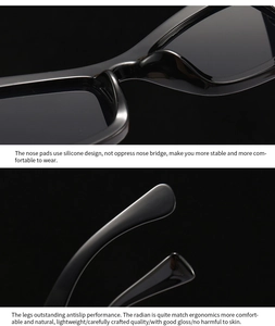 Detail view of butterfly sunglasses showing silicone nose pads and ergonomic temples