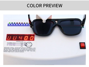 Prüfung des UV400-Schutzes bei Vintage-Oversize-Sonnenbrillen mit Metallnieten