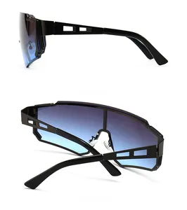 Detail view of M505 sports sunglasses featuring gradient lenses and hollowed temple design