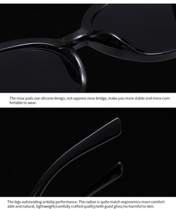 Détail des plaquettes de nez ergonomiques en silicone et des branches antidérapantes