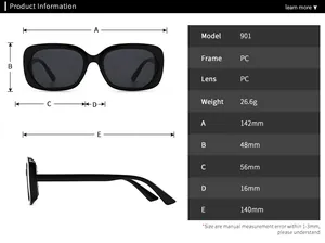 Guide des tailles détaillé et spécifications techniques des lunettes de soleil ovales