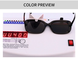 Test de protection UV400 pour lunettes de soleil ovales rétro montrant la résistance