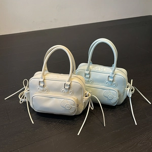 Sac À Main En Cuir PU Mode Japonaise Avec Nœud Papillon Grande Capacité Sac À Bandoulière Commuter Style Mignon Femmes