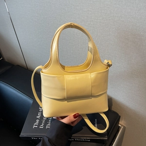 Sac Bandoulière Femme Nœud Cuir PU Sac À Main Épaule Minimaliste Quotidien Travail Élégant Couleur Unie