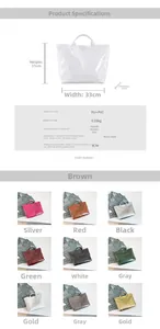 Detail view of large crocodile pattern tote bag showing PU texture and 45cm width dimension