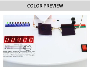 UV400-Schutztest der lila quadratischen Gläser einer Metall-Sonnenbrille