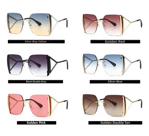Gros plan sur des lunettes de soleil rétro avec branches métalliques géométriques