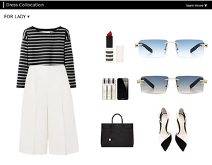 Flat lay of modern square sunglasses with a chic monochrome urban outfit set