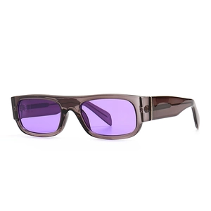 Retro Rectangle Sunglasses UV400 PC Frame Transparent Jelly Colors Metal Hinge Y2K Modern Fashion For Women And Men