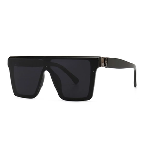 Oversized Square Sunglasses For Women Flat Top PC Frame UV400 Protection Gradient Lenses Retro Fashion Trendy Eyewear