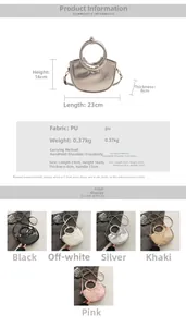 Tableau des tailles détaillé et spécifications pour le sac panier en cuir PU multicolore