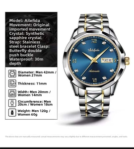 Detailed view of women's quartz watch dial with roman numerals and calendar display