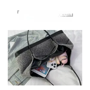 Spacious tote bag interior showing capacity for iPad, smartphone, and daily essentials