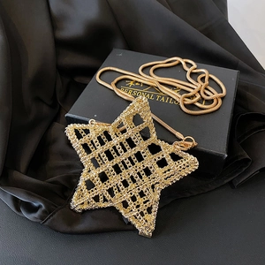 Star Shaped Metal Mesh Woven Crossbody Bag Mini Evening Party Shoulder Bag Trendy Chic Elegant For Women Girls