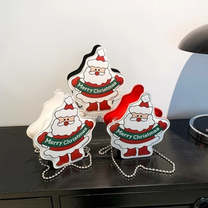 Christmas Santa crossbody bags in red white and black with silver chain straps