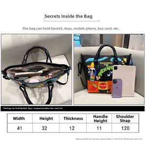 Retro Mexiko-Stil Handtasche mit bunter Stickerei und geräumigen Innenfächern für Damen