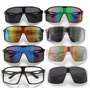 Oversized wrap-around sports sunglasses for women with multiple color frame options