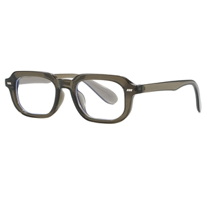Lunettes anti-lumière bleue oversize dégradées gris thé avec détails de rivets