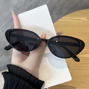 Lunettes De Soleil Oeil De Chat Vintage Monture Ovale Protection UV400 Plastique Retro Style Urbain Tendance Pour Femmes Et Hommes