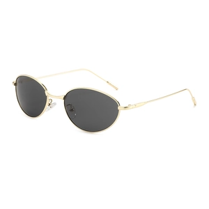 Lunettes De Soleil Ovales Yeux De Chat Monture Métal Protection UV Rétro Y2K Style Punk Futuriste Pour Hommes Femmes