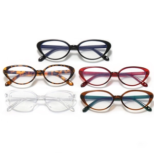Retro cat-eye blue light blocking glasses in multiple colors with metal rivet details