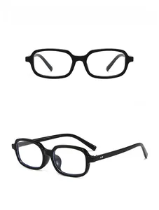 Front and 45-degree macro views of black square frame sunglasses with metal rivets
