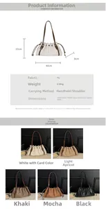 Detailed chart of large pleated cloud tote bag showing size specs and colors