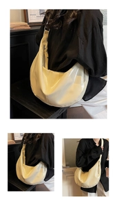 Detailed macro view of the cream patent leather texture and side metal adjustment buckle