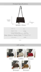 Size chart showing 25cm width hourglass bag dimensions and material specifications
