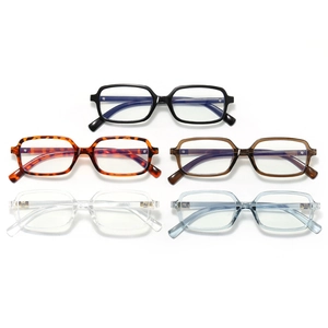 Stylish rectangular anti-blue light glasses frames in five colors for women and men