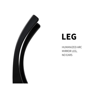 Close-up of ergonomic black polarized sunglasses legs with a high-gloss finish and comfortable arc
