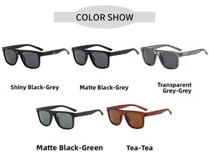 Présentation matricielle de lunettes de soleil de sport en noir, gris et marron