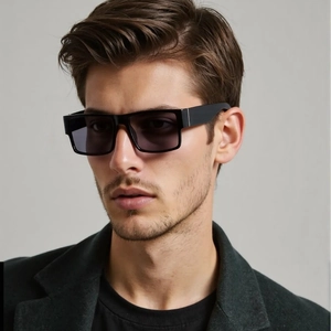 Men Polarized Sunglasses UV Protection PC Frame Square Rectangular Outdoor Driving Fashion Eyewear