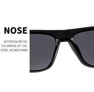 Détail des plaquettes de nez intégrées sur lunettes de sport noires pour un confort optimal
