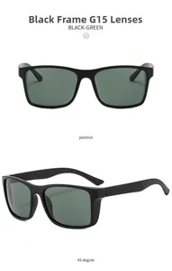 Black matte cycling sunglasses with G15 green lenses and textured temples detail