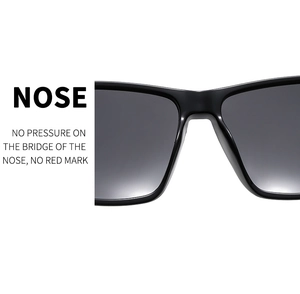 Detail of comfortable integrated nose pads on black sports sunglasses for a no-pressure fit