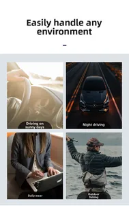 Magnetic clip-on lenses for daytime driving, night vision, and outdoor fishing use