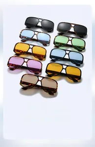 Detailed collection of vintage aviator sunglasses in black and leopard print frames