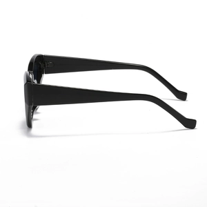 Classic black wide-frame sunglasses with thick temples for high fashion styling