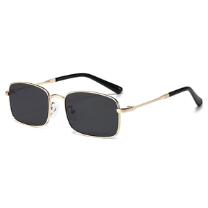 Vintage Rectangle Sunglasses Metal Frame Classic Retro UV400 Protection Fashion Eyewear Unisex