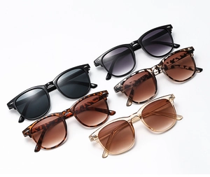 Collection de lunettes de soleil classiques en noir, écaille et monture ambre translucide