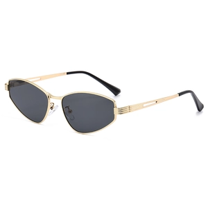 Cat Eye Sunglasses Metal Frame UV Protection Large Geometric Fashion Trendy For Women Men
